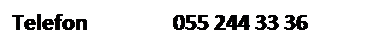 Textfeld: Telefon                 055 244 33 36
